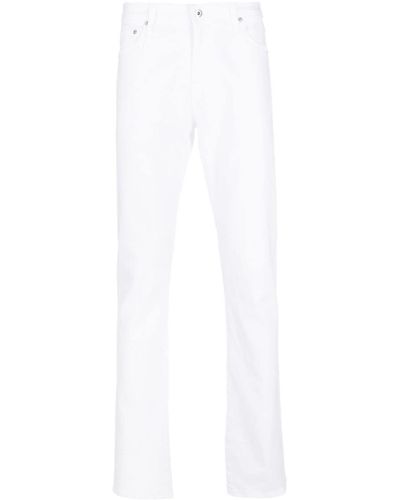 AG Jeans Logo-patch Straight-leg Jeans - White