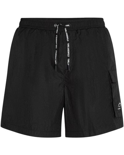 Karl Lagerfeld Short de bain cargo Rue St Guillaume - Noir