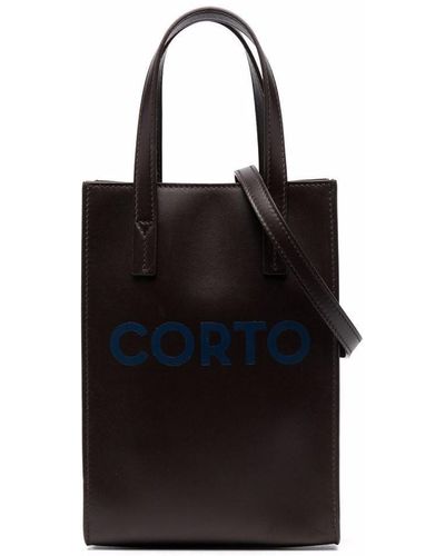Corto Moltedo Shopper mit Logo-Print - Braun