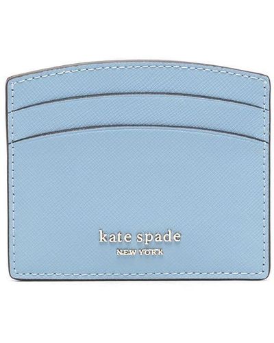 Kate Spade Tarjetero Spencer con placa del logo - Azul