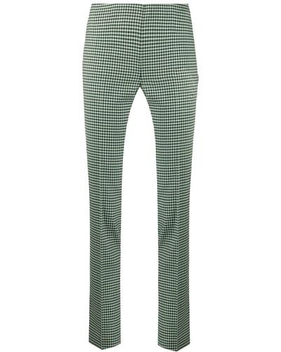P.A.R.O.S.H. Houndstooth Virgin Wool-blend Trousers - Green
