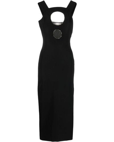 Genny Round Cut-out Sheath Dress - Black
