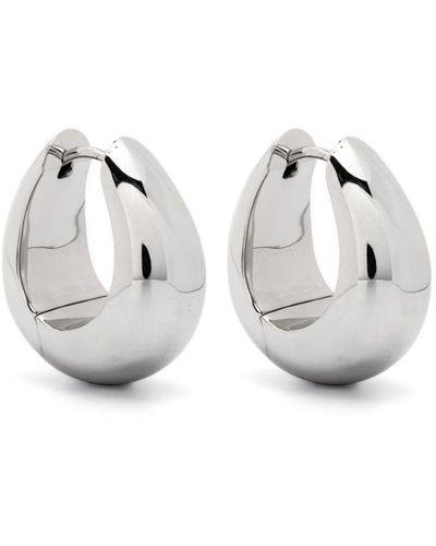 Tom Wood Ice Hoop Earrings - White