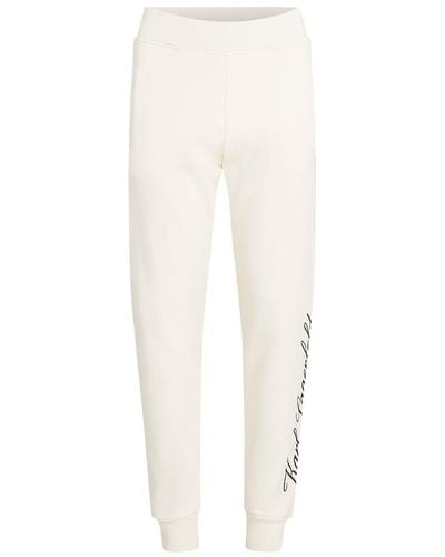 Karl Lagerfeld Hotel Karl Cotton Track Trousers - White