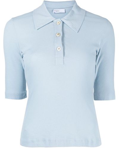 Rosetta Getty Cotton Polo T-shirt - Blue