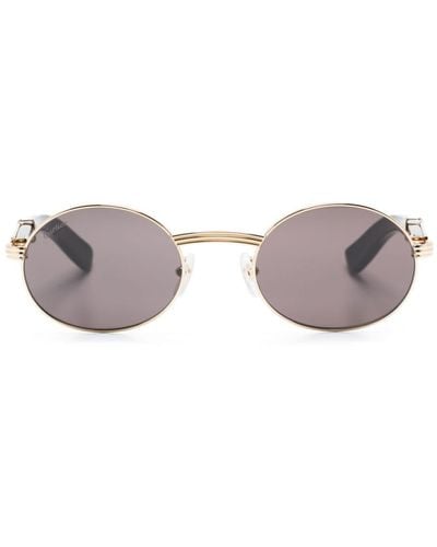 Cartier Giverny Oval-frame Sunglasses - Grey