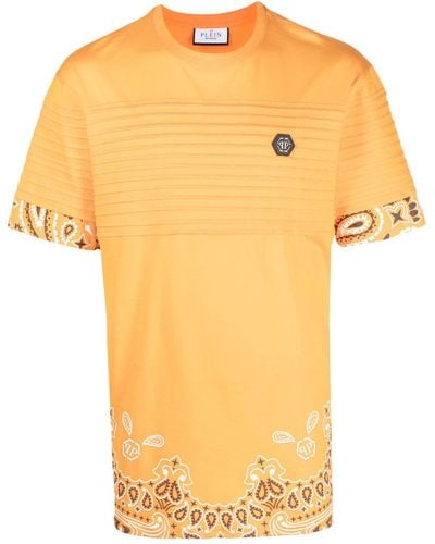 Philipp Plein T-Shirt mit Bandana-Print - Gelb