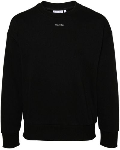 Calvin Klein Sweatshirt mit Logo-Print - Schwarz
