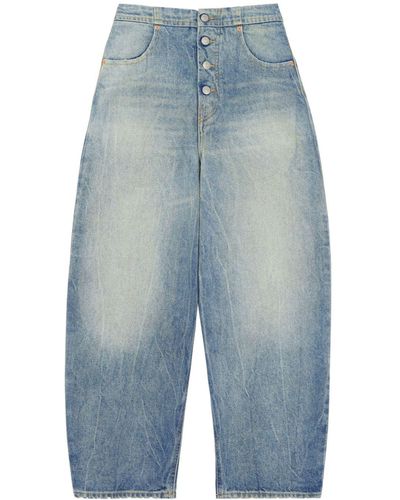 MM6 by Maison Martin Margiela Mid-rise Tapered-leg Jeans - Blue