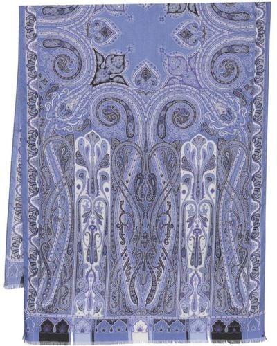 Etro Schal mit Bandana-Print - Blau