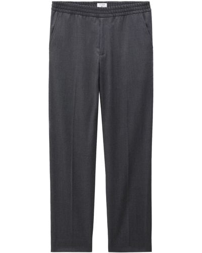 Filippa K Elasticated-waist Straight-leg Pants - Grey