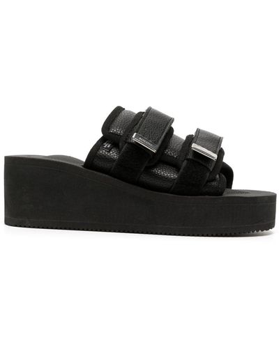 Suicoke Moto Acab Sandalen Van Imitatieleer - Zwart