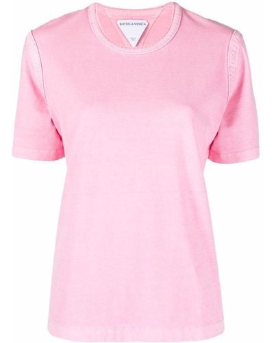Bottega Veneta T-shirt Met Stiksel - Roze
