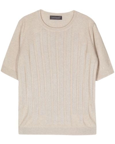 Lorena Antoniazzi Purl-knit T-shirt - Natural