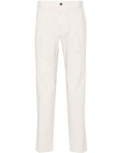 Dell'Oglio Mid-rise Tapered Chinos - White
