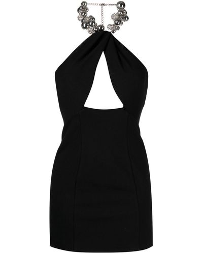 Area Mini-jurk Met Halternek - Zwart