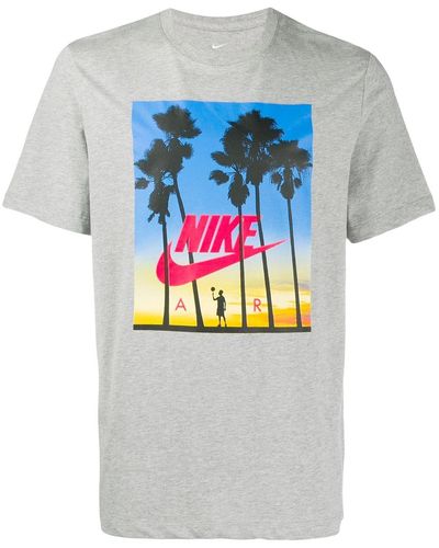 Nike Palm Tree Print T-shirt - Gray