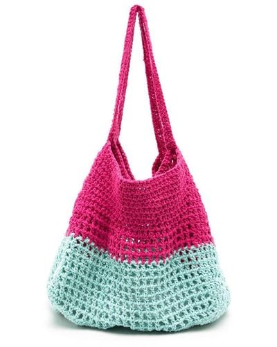 Nannacay Grazia Crochet Tote - Pink