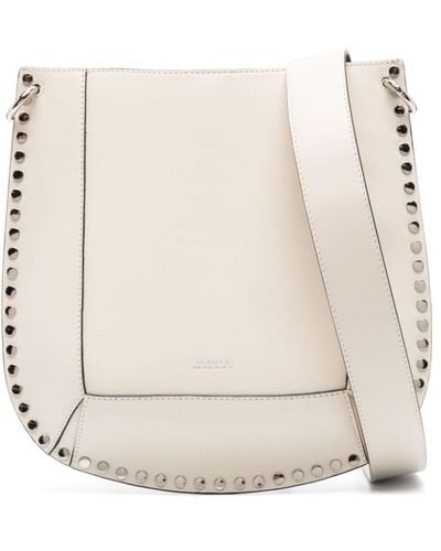 Isabel Marant Oskan Leather Crossbody Bag - Natural