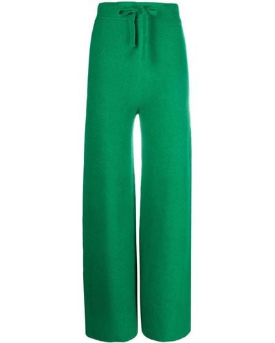 Patrizia Pepe Pantalones anchos de punto - Verde