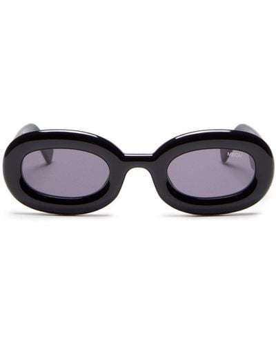 Marcelo Burlon Maula Round-frame Tinted Sunglasses - Black