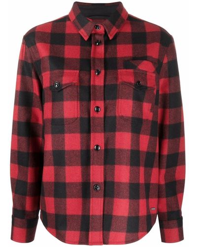 Woolrich Check-print Flannel Overshirt - Black
