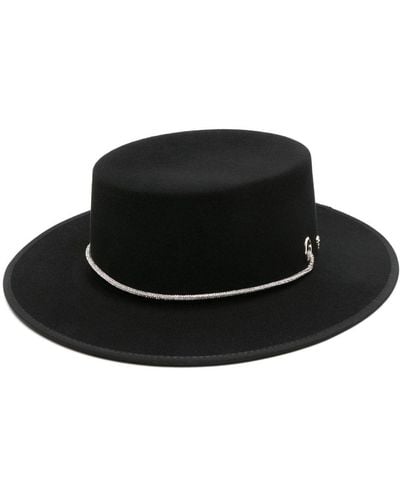 Helen Kaminski Nasia Velvet Bucket Hat - Black