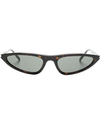 Saint Laurent Geometric-frame Sunglasses - Grey