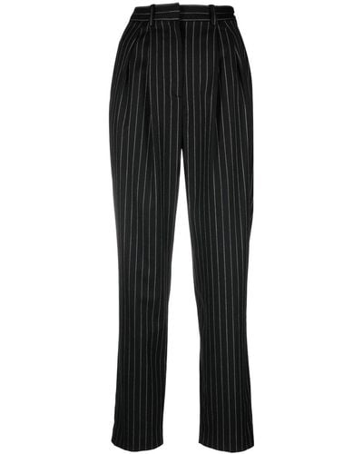 IRO Pinstripe Straight-leg Trousers - Black