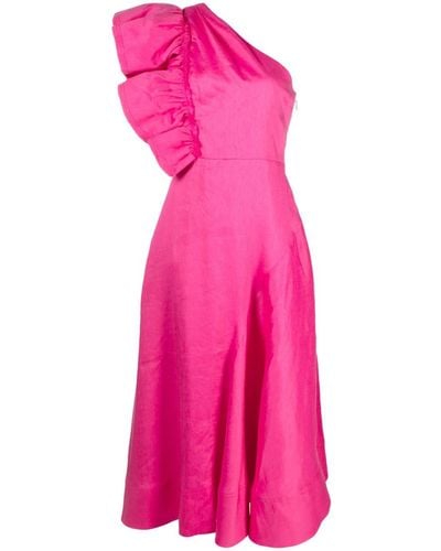 Aje. Asymmetrische Midi-jurk - Roze