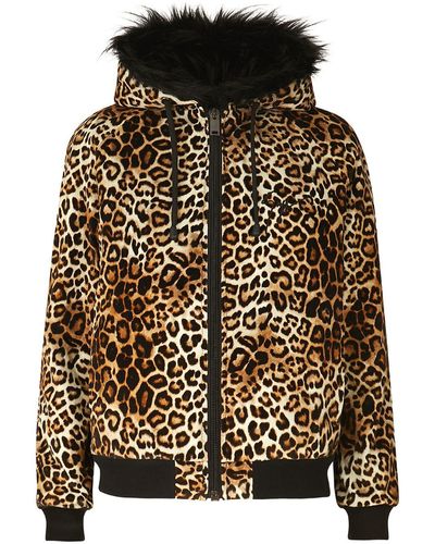 Giuseppe Zanotti Tasha Leopard-print Hooded Jacket - Black