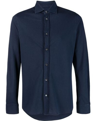 Circolo 1901 Long-sleeve Buttoned Cotton Shirt - Blue