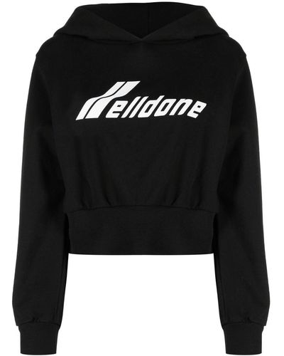 we11done Hoodie mit Logo - Schwarz