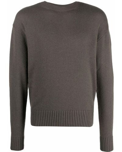 Off-White c/o Virgil Abloh Crew-neck Knitted Sweater - Gray