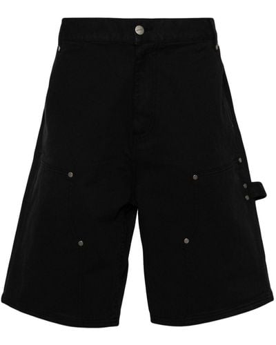 Represent Pantalones vaqueros cortos con logo bordado - Negro