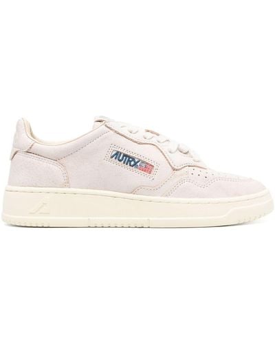 Autry White Medalist Low-top Trainers - Women's - Rubber/calf Leather - Natural