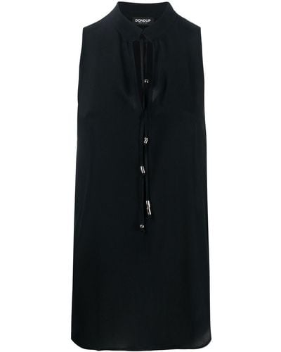 Dondup Keyhole-neck Sleeveless Dress - Black