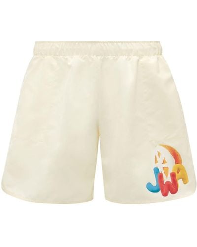 JW Anderson Logo-print Swim Shorts - White