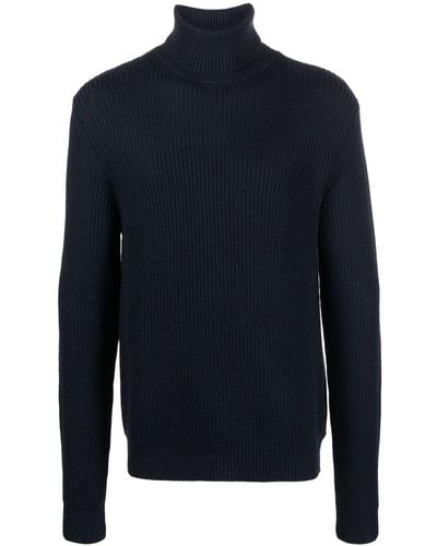 Woolrich Knitted Roll Neck Sweater - Blue