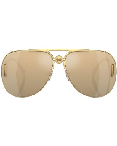 Versace Medusa Pilot-frame Sunglasses - Natural