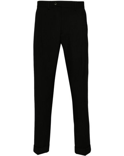 Dell'Oglio Robert Mid-rise Straight-leg Trousers - Black