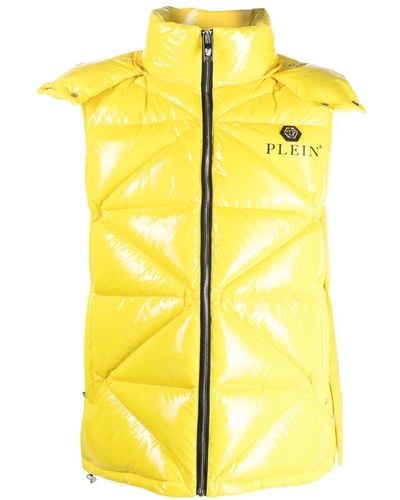 Philipp Plein Chaleco acolchado - Amarillo