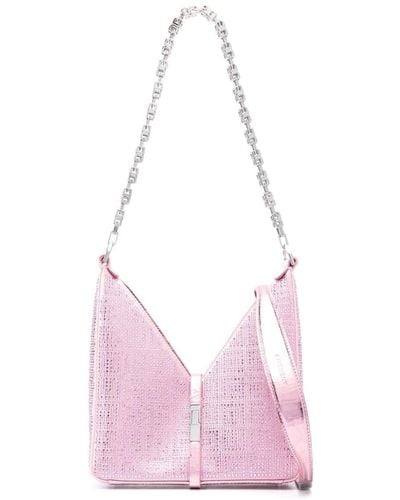 Givenchy Borsa a spalla Cut Out mini con cristalli - Rosa