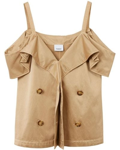 Burberry Blusa con spalle scoperte - Neutro