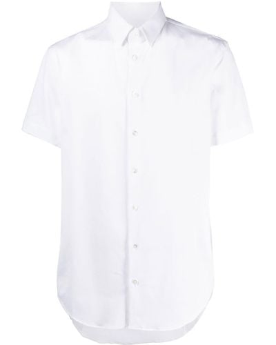 Giorgio Armani Short-sleeve Cotton Shirt - White
