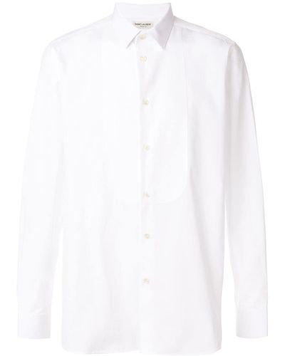 Saint Laurent Camisa clásica de manga larga - Blanco