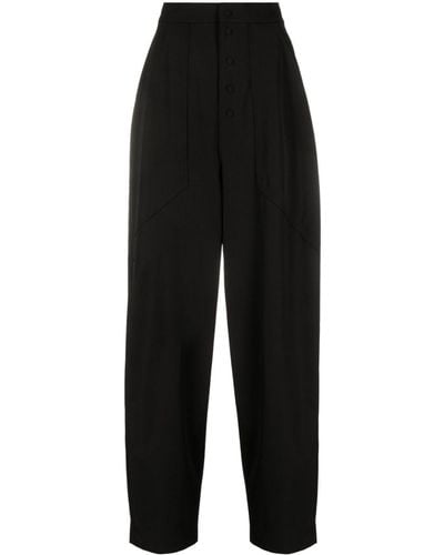 Stella McCartney Pantalon de tailleur à coupe ample - Noir
