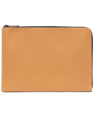 Common Projects Logo-print Clutch - Natural