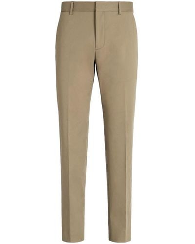ZEGNA Tailored Cotton Pants - Natural