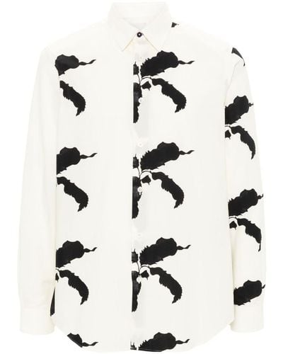 Paul Smith Overhemd Met Bloemenprint - Wit